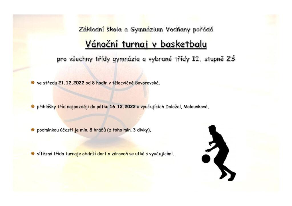 Plakát Vánoční turnaj v basketbalu