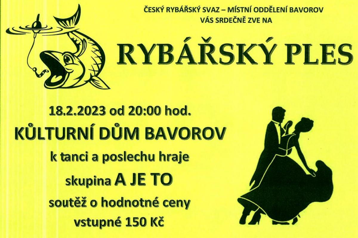 Plakát Ples Český rybářský svaz Bavorov