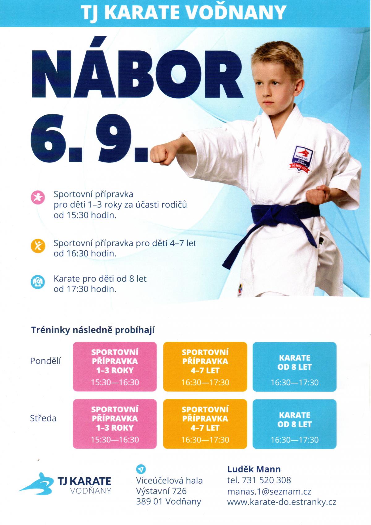 Plakát Nábor karate