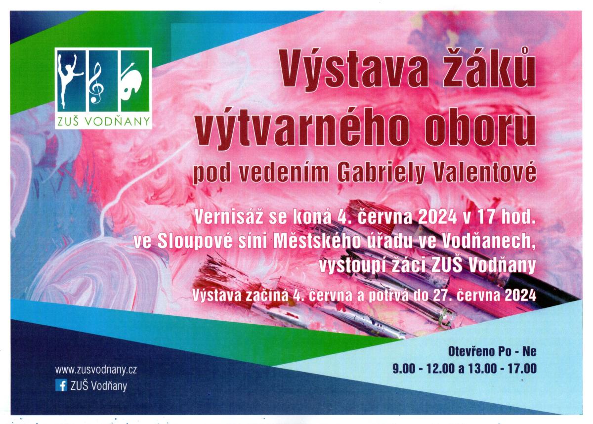 Plakát Výstava žáků výtvarného oboru