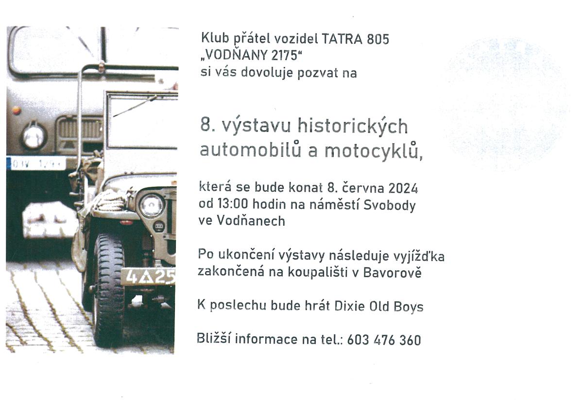 Plakát 8. výstava historických automobilů a motocyklů