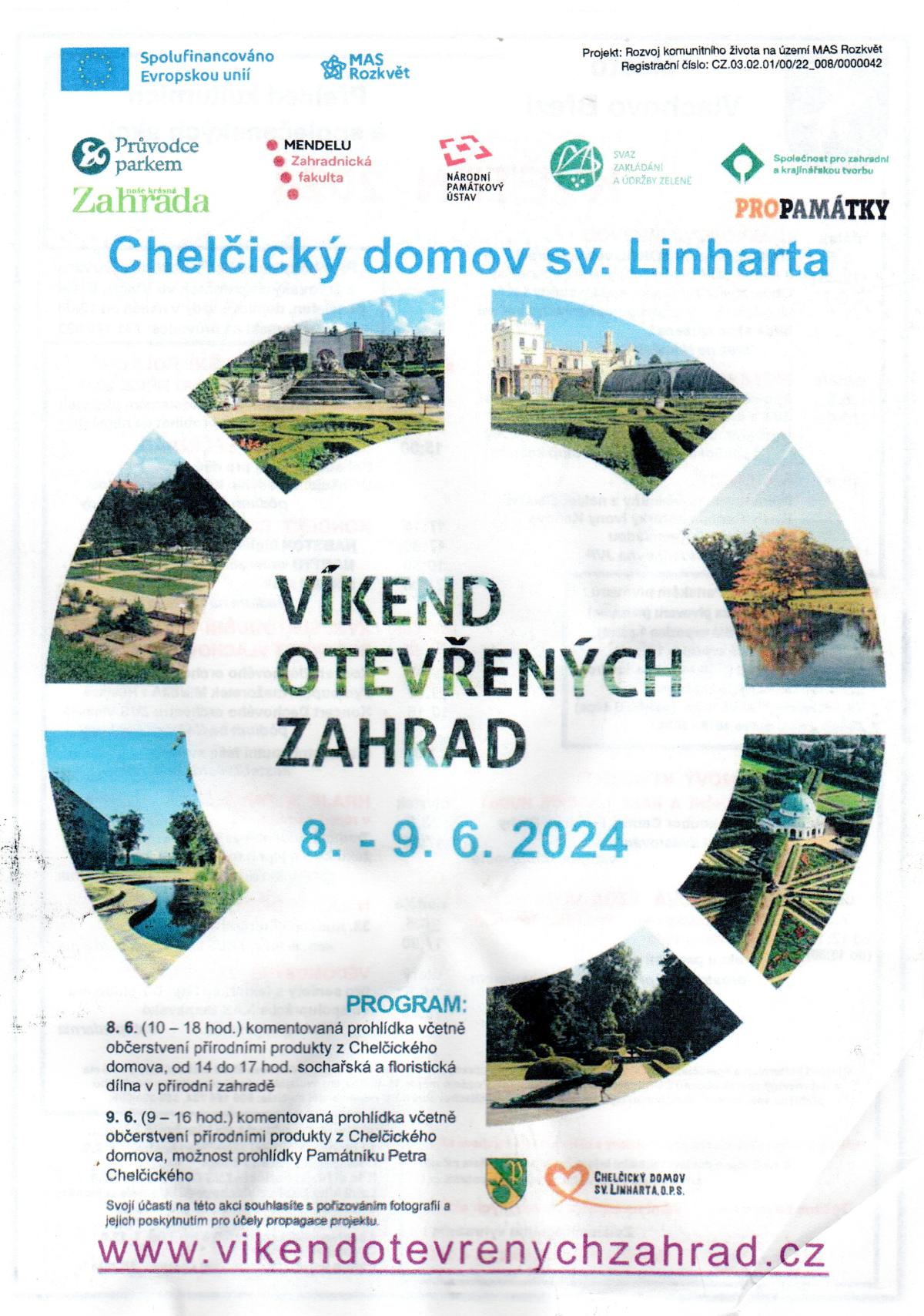Plakát Víkend otevřených zahrad 2024