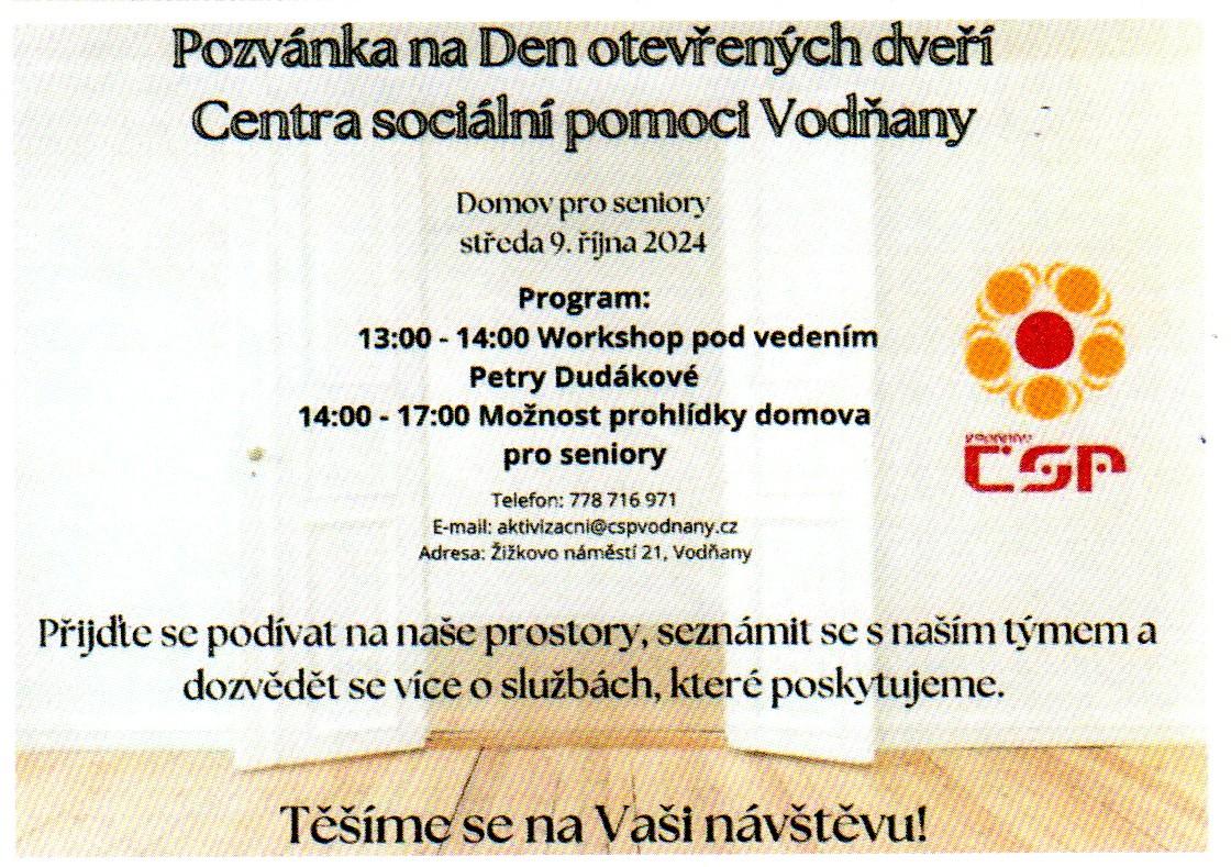 Plakát Den otevřených dveří
