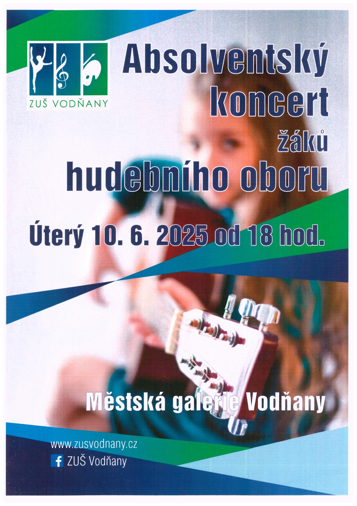 Plakát Absolventský koncert hudebního oddělení