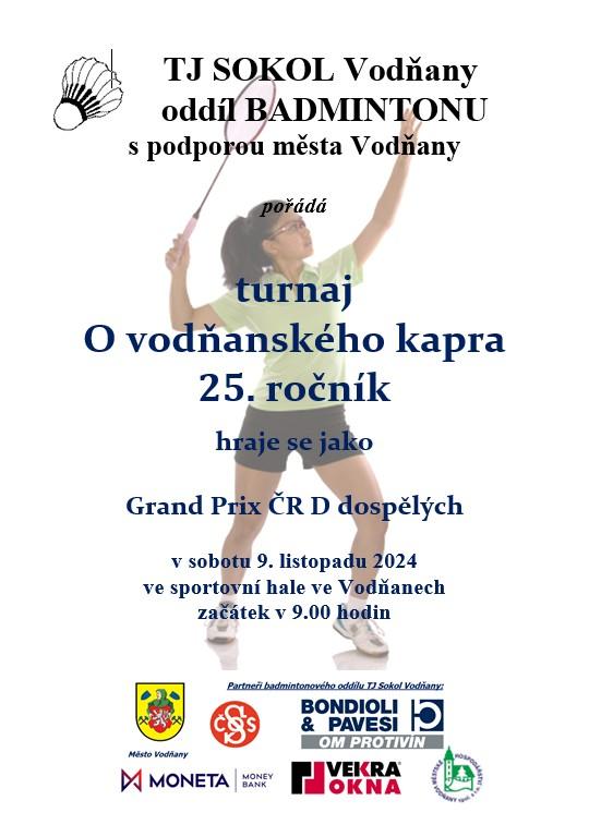Plakát 25. ročník VODŇANSKÝ KAPR GRAND PRIX