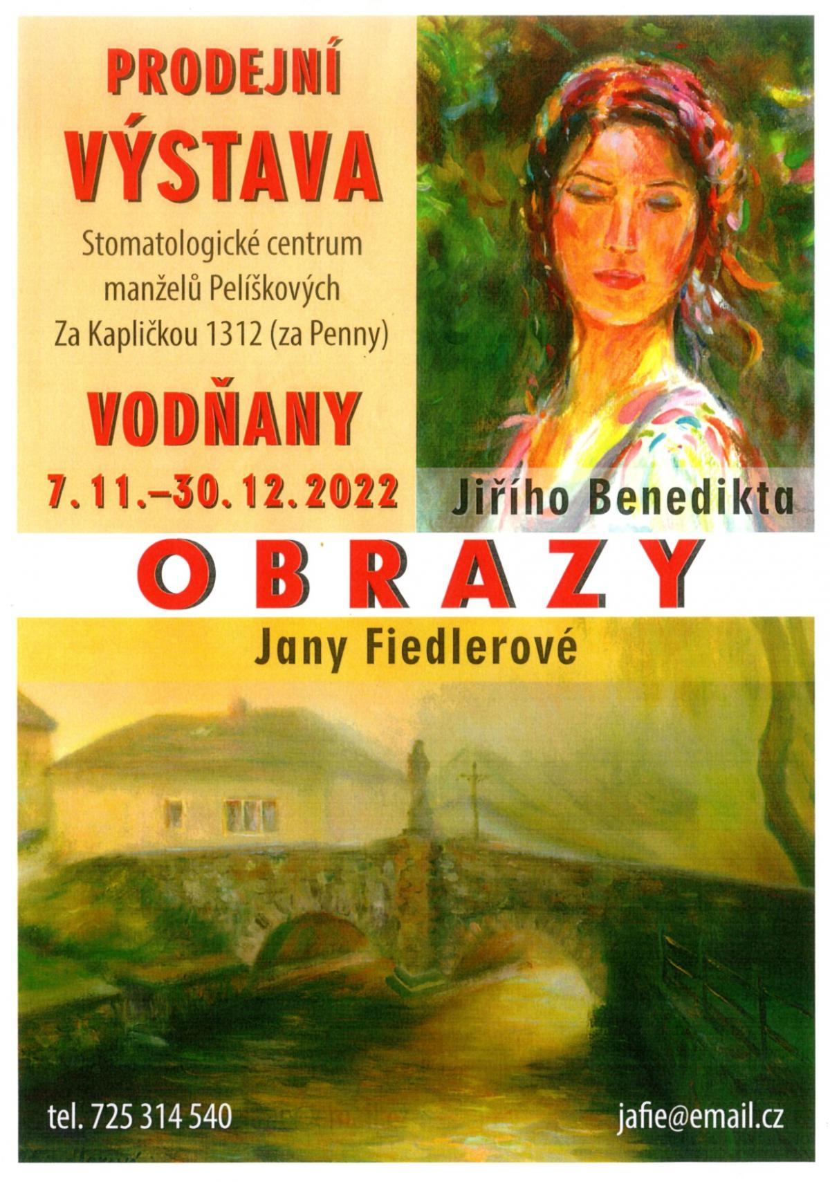 Plakát Obrazy Jany Fiedlerové a Jiřího Benedikta