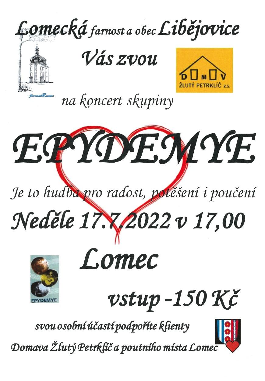 Plakát Koncert hudební skupiny EPYDEMYE