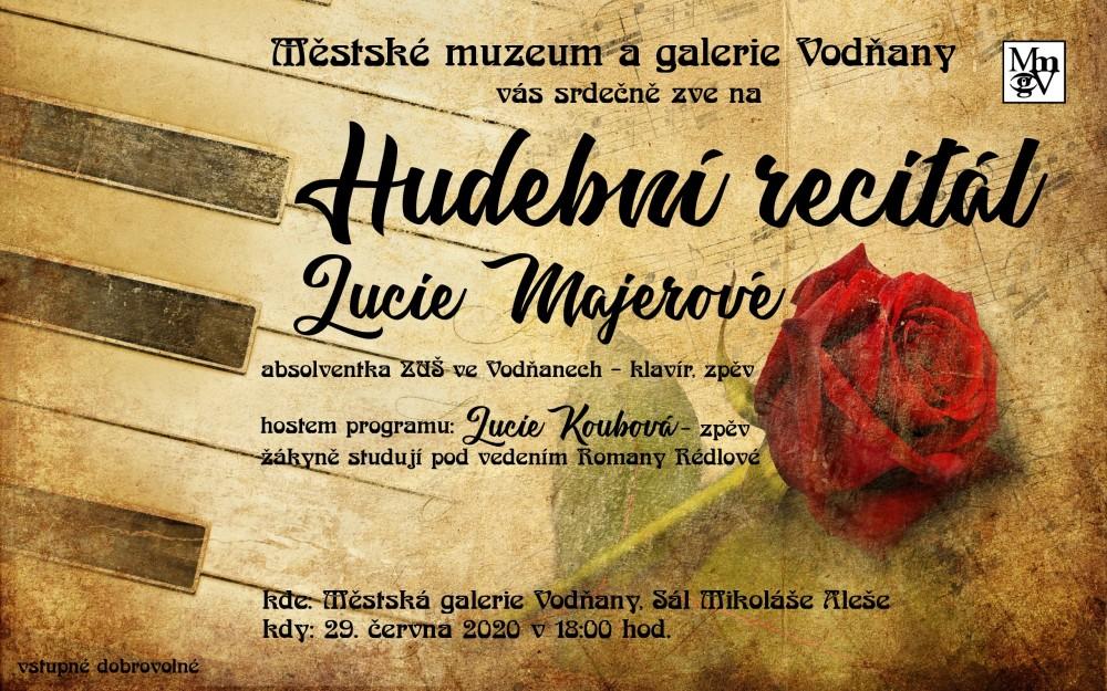 Plakát Hudební recitál Lucie Majerové