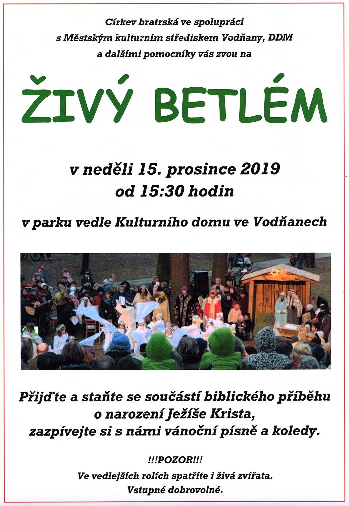 Plakát Živý betlém