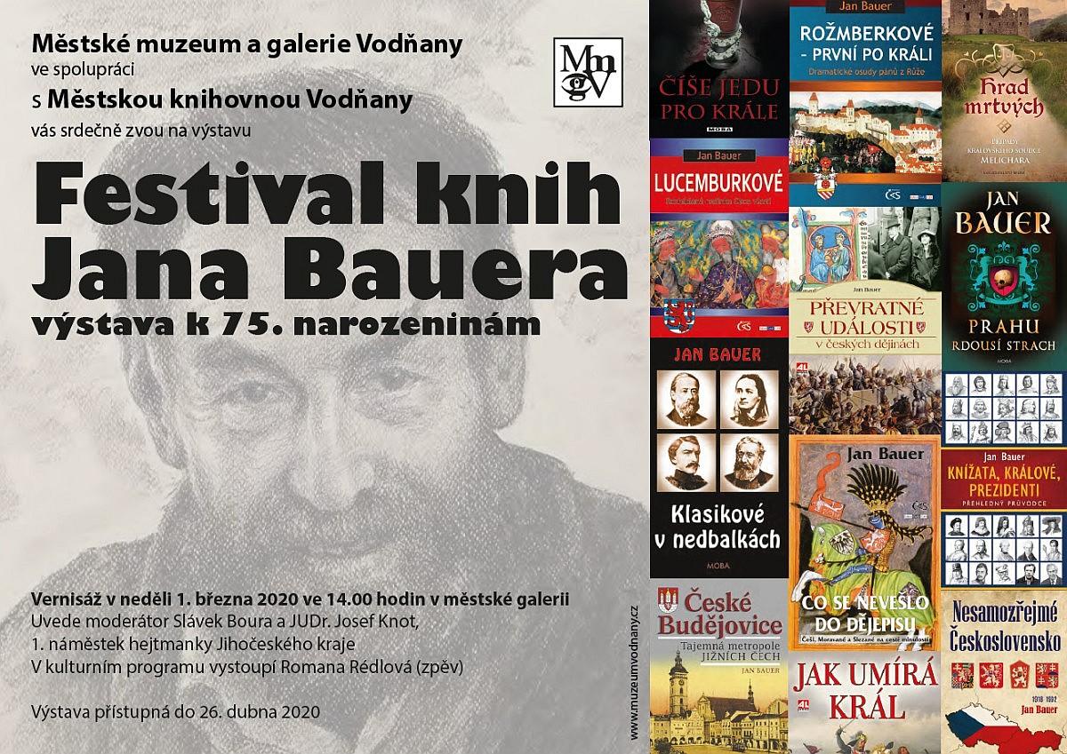Plakát Festival knih Jana Bauera