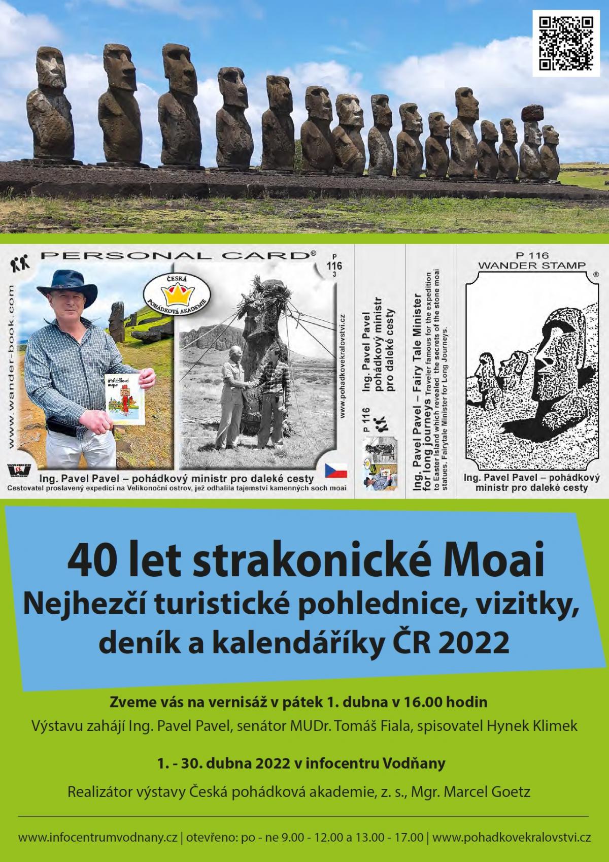 Plakát 40 let české Moai s Pavlem Pavlem