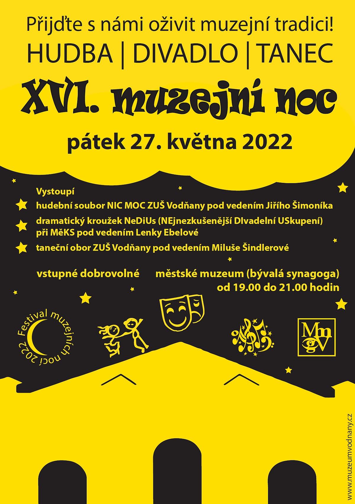 Plakát XVI. malá muzejní noc