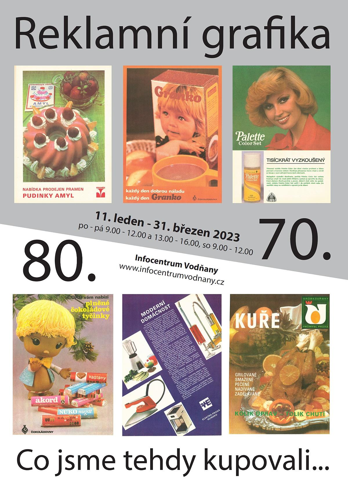 Plakát Reklamní grafika sedmdesátá a osmdesátá léta
