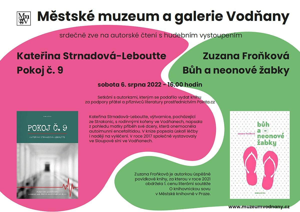 Plakát Kateřina Strnadová-Leboutte Pokoj č. 9 & Zuzana Froňková Bůh a neonové žabky