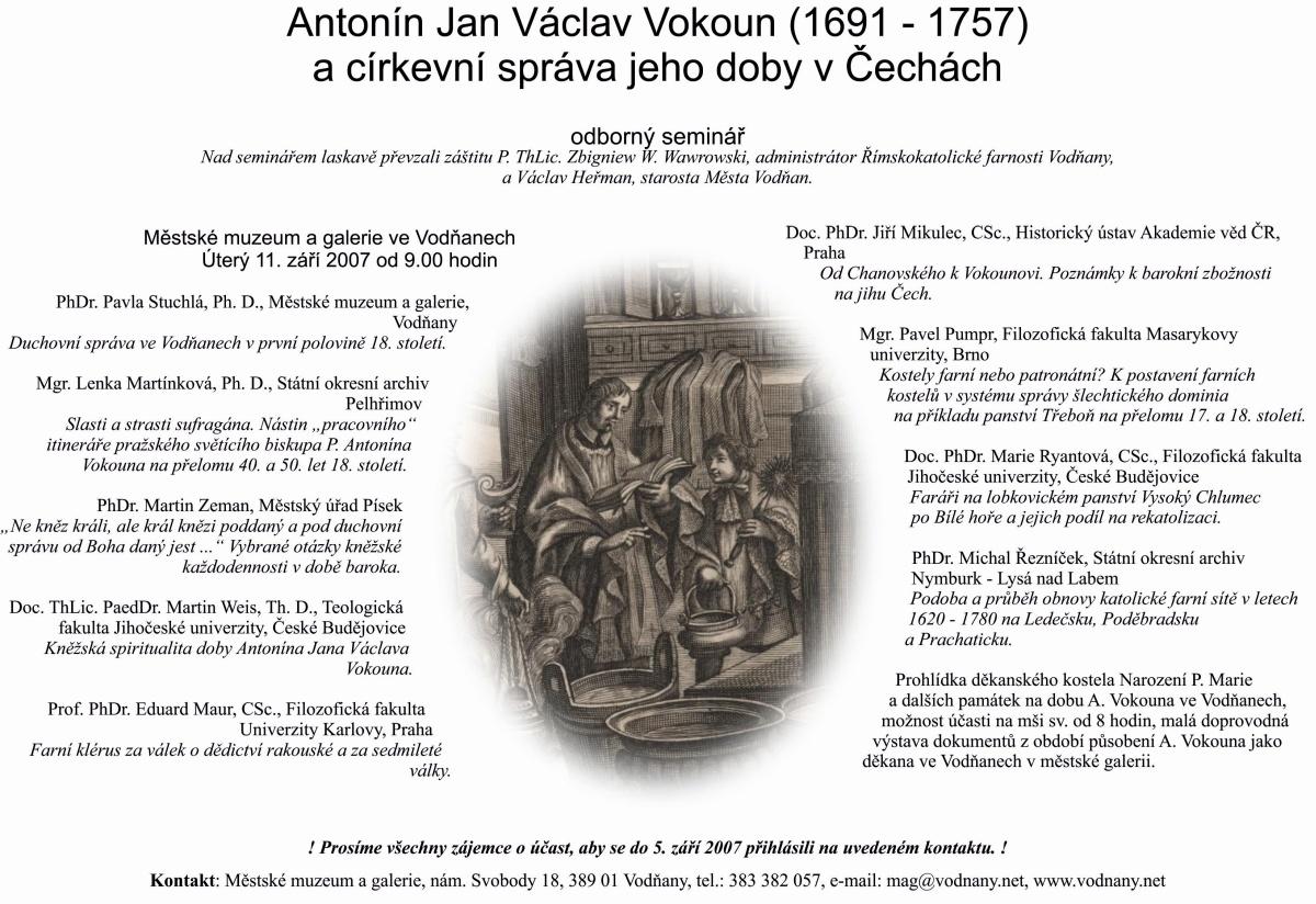 Plakát Antonín Jan Václav Vokoun (1691 - 1757)