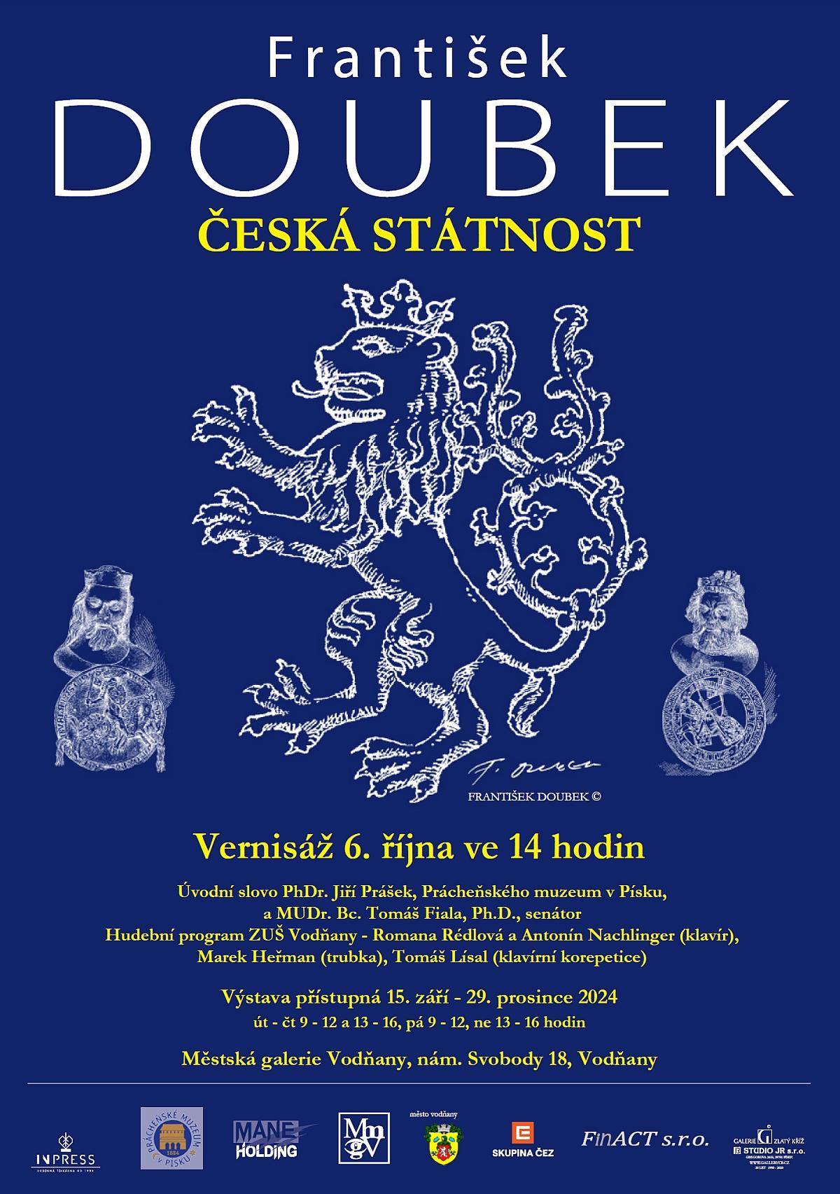 Plakát Česká státnost v díle Františka Doubka