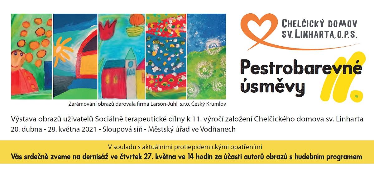 Plakát DERNISÁŽ výstavy Pestrobarevné úsměvy II.