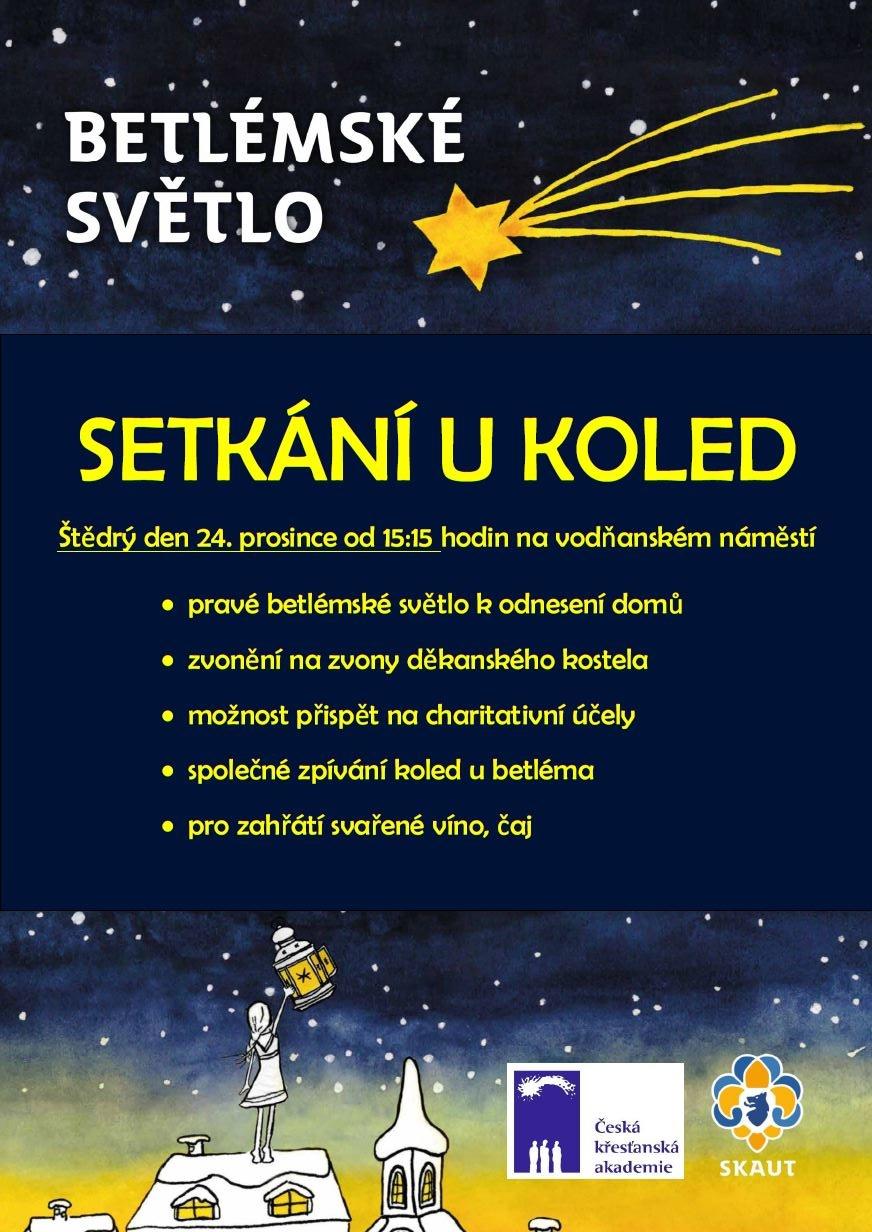 Plakát Setkání u koled ve Vodňanech