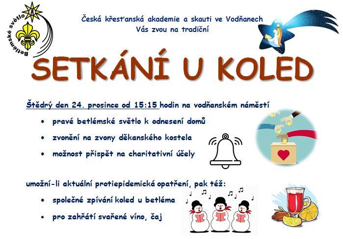 Plakát Setkání u koled ve Vodňanech